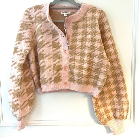 For Love and Lemons Cher Houndstooth Cardigan Sweater and Tank Set 1X NWT - Picture 8 of 15